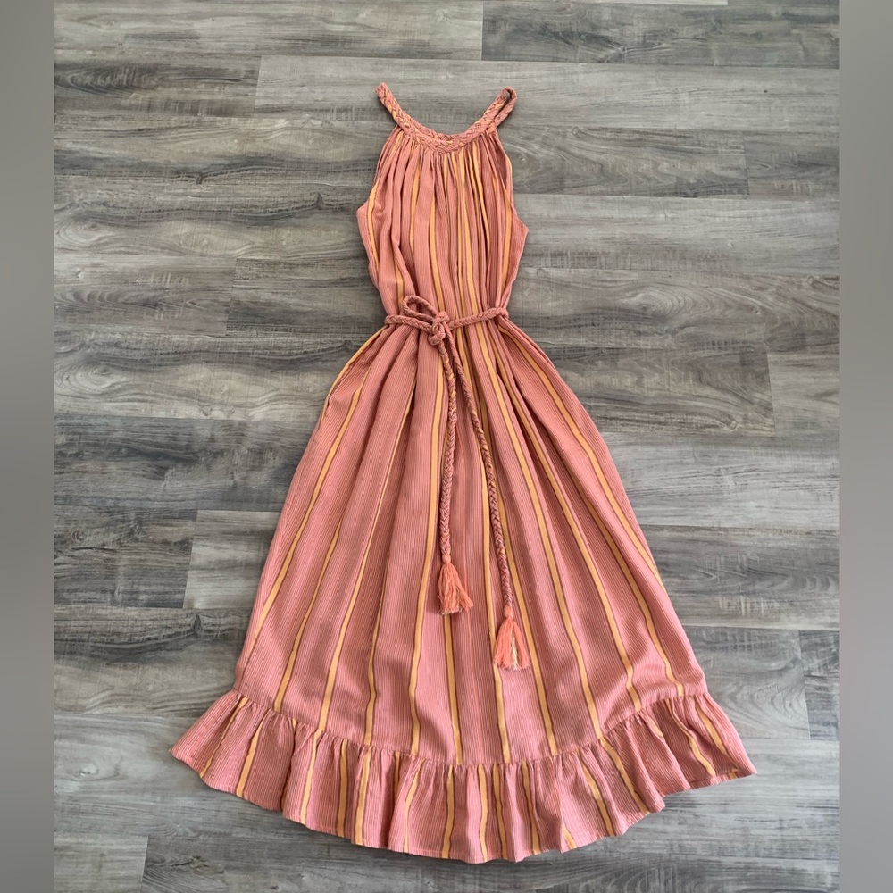 Apiece Apart Pink and Orange Midi Dress